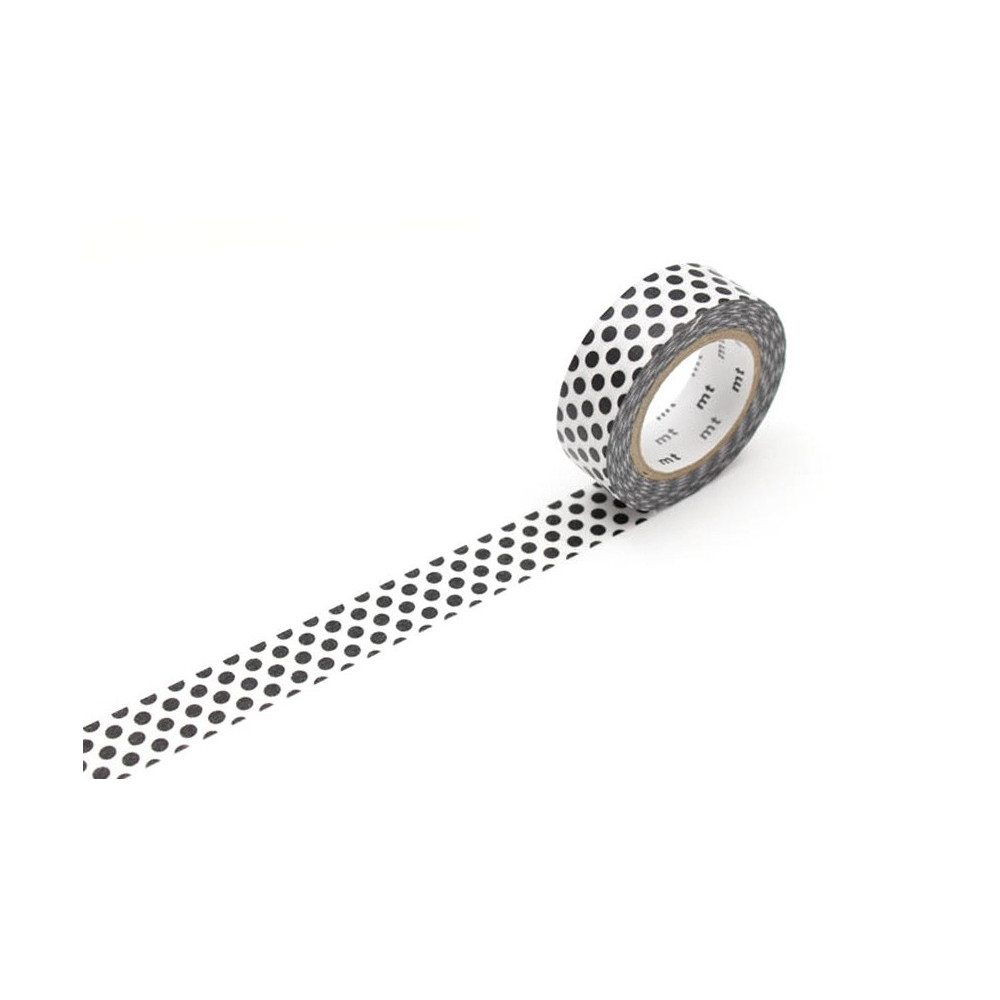 Washi tape - MT Masking Tape - Dot Black, 7 m