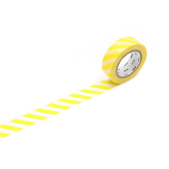 Washi tape - MT Masking Tape - Stripe Lemon, 7 m