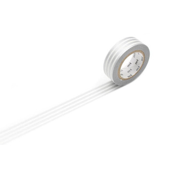 Washi tape - MT Masking Tape - Border Silver, 7 m