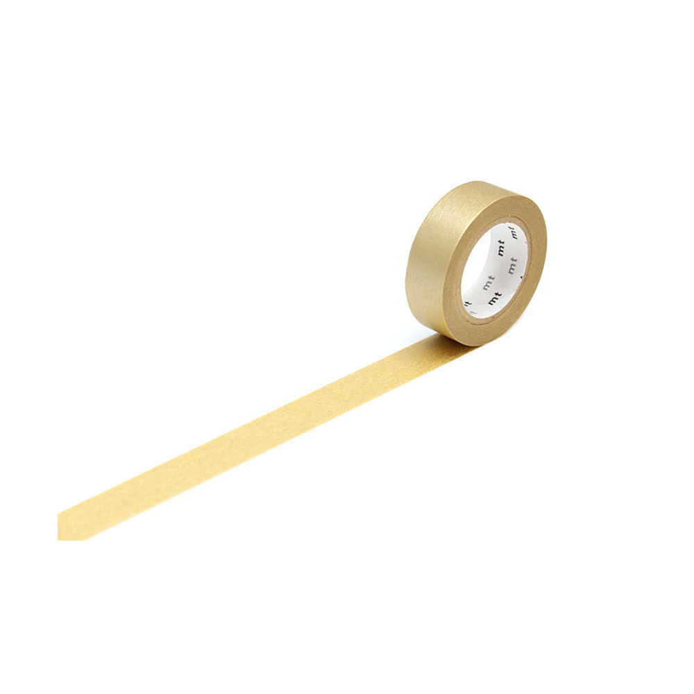 Taśma papierowa washi - MT Masking Tape - Gold, 7 m