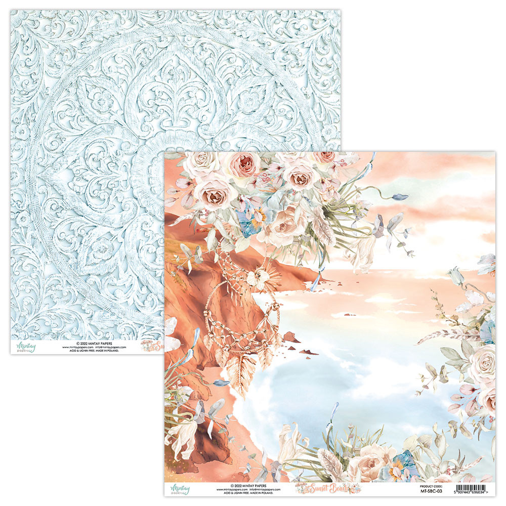 Scrapbooking paper 30,5 x 30,5 cm - Mintay - Sunset Beach 03