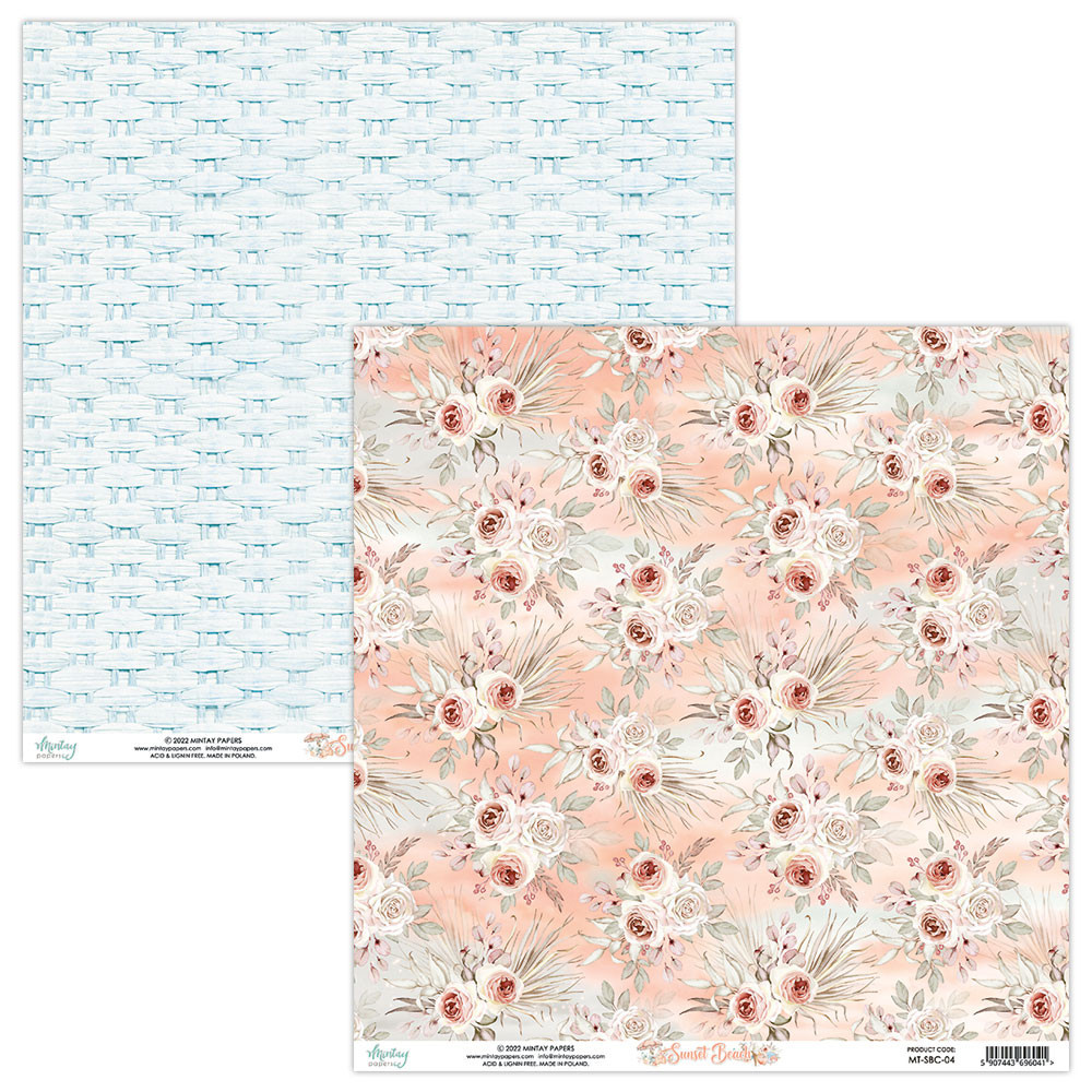 Scrapbooking paper 30,5 x 30,5 cm - Mintay - Sunset Beach 04