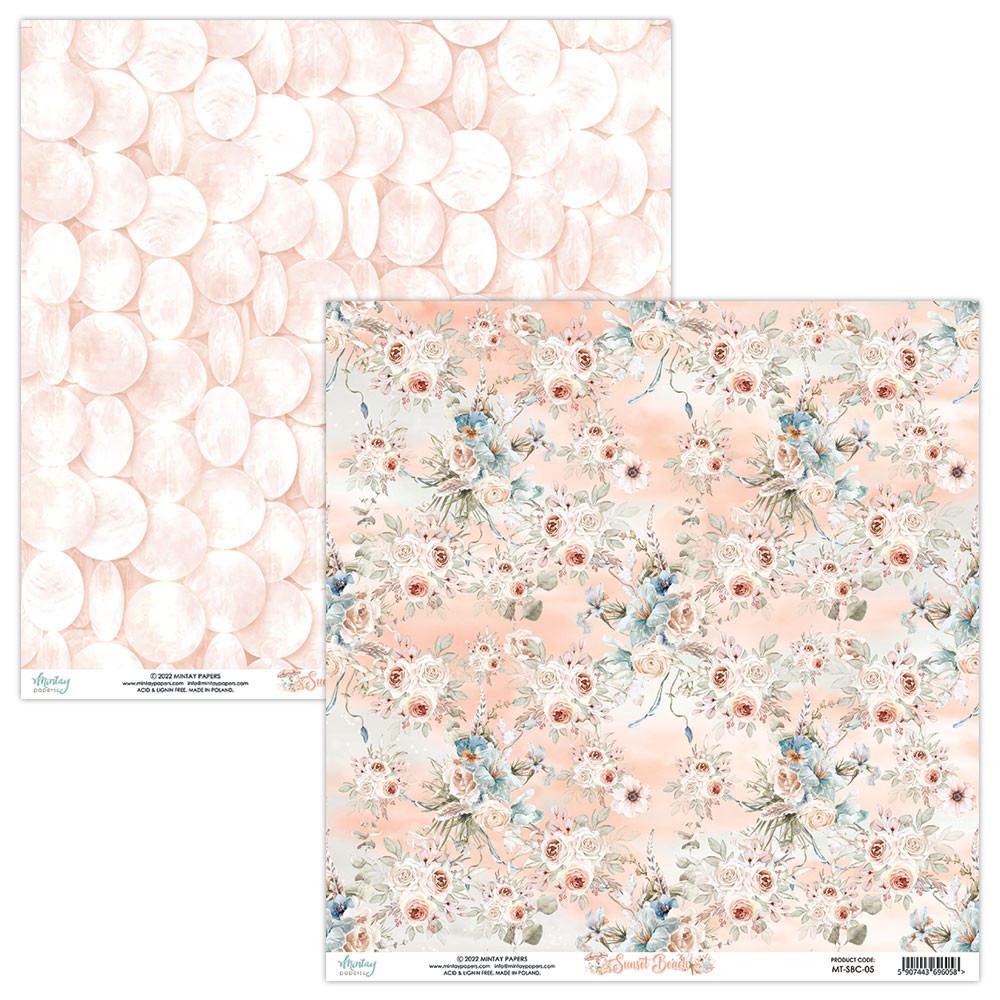 Papier do scrapbookingu 30,5 x 30,5 cm - Mintay - Sunset Beach 05