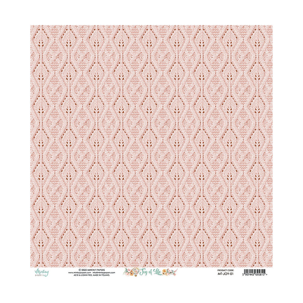 Scrapbooking paper 30,5 x 30,5 cm - Mintay - Joy of Life 01