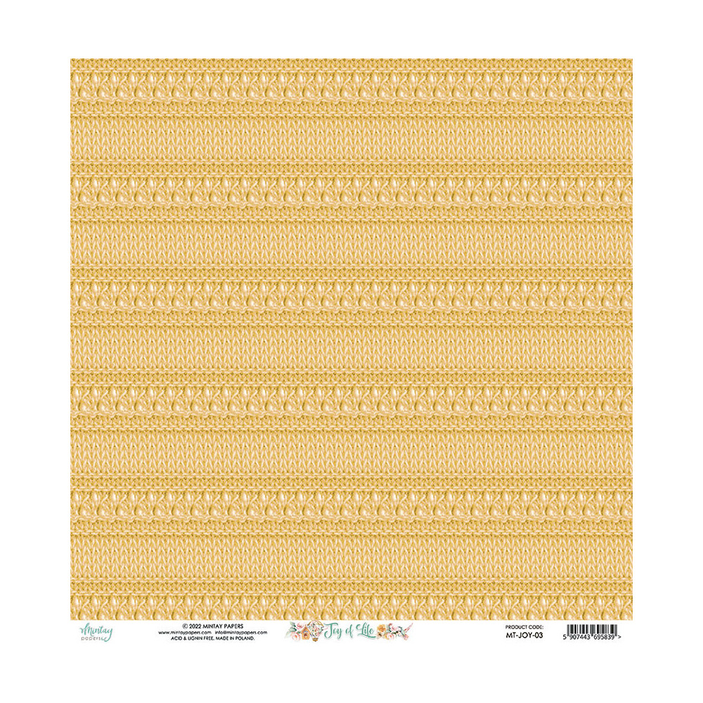 Papier do scrapbookingu 30,5 x 30,5 cm - Mintay - Joy of Life 03