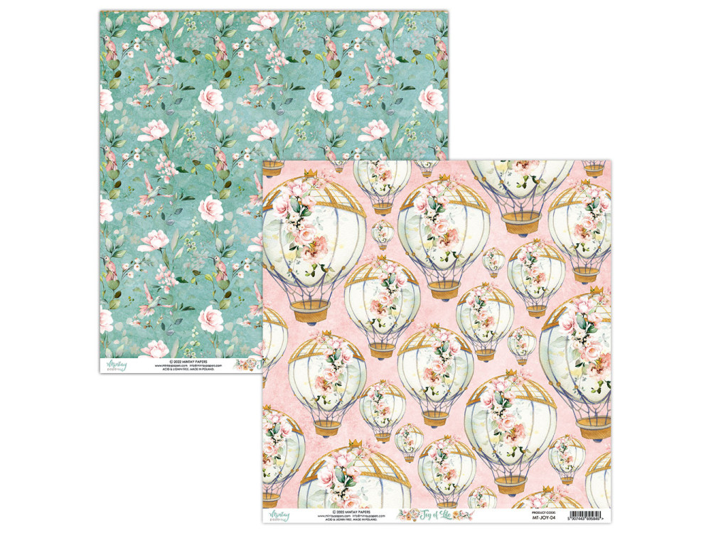 Scrapbooking paper 30,5 x 30,5 cm - Mintay - Joy of Life 04