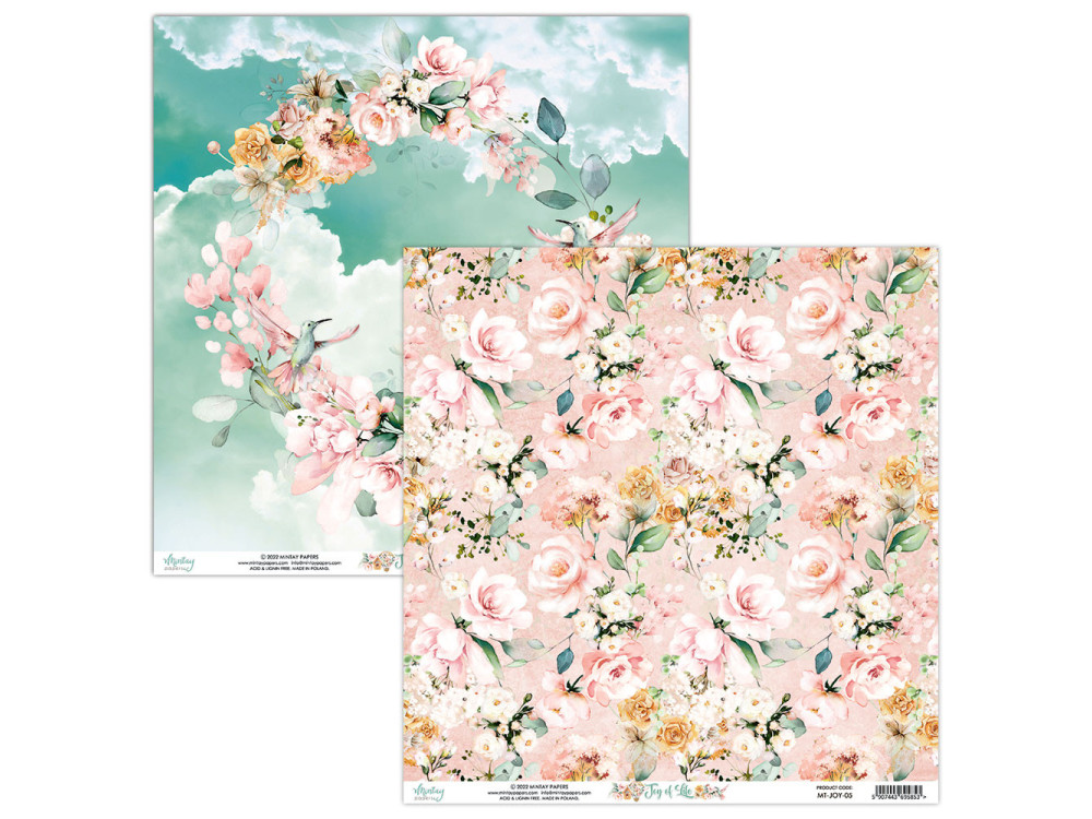 Papier do scrapbookingu 30,5 x 30,5 cm - Mintay - Joy of Life 05