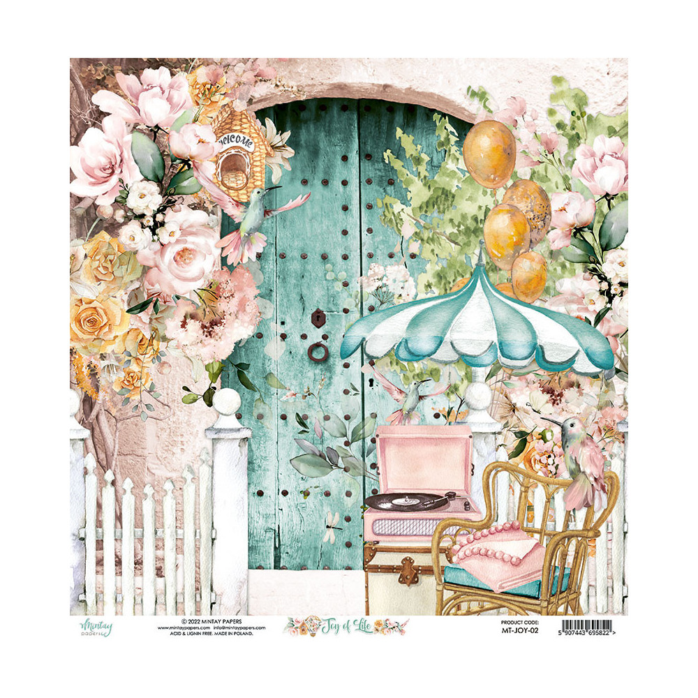 Set of scrapbooking papers 30,5 x 30,5 cm - Mintay - Joy of Life