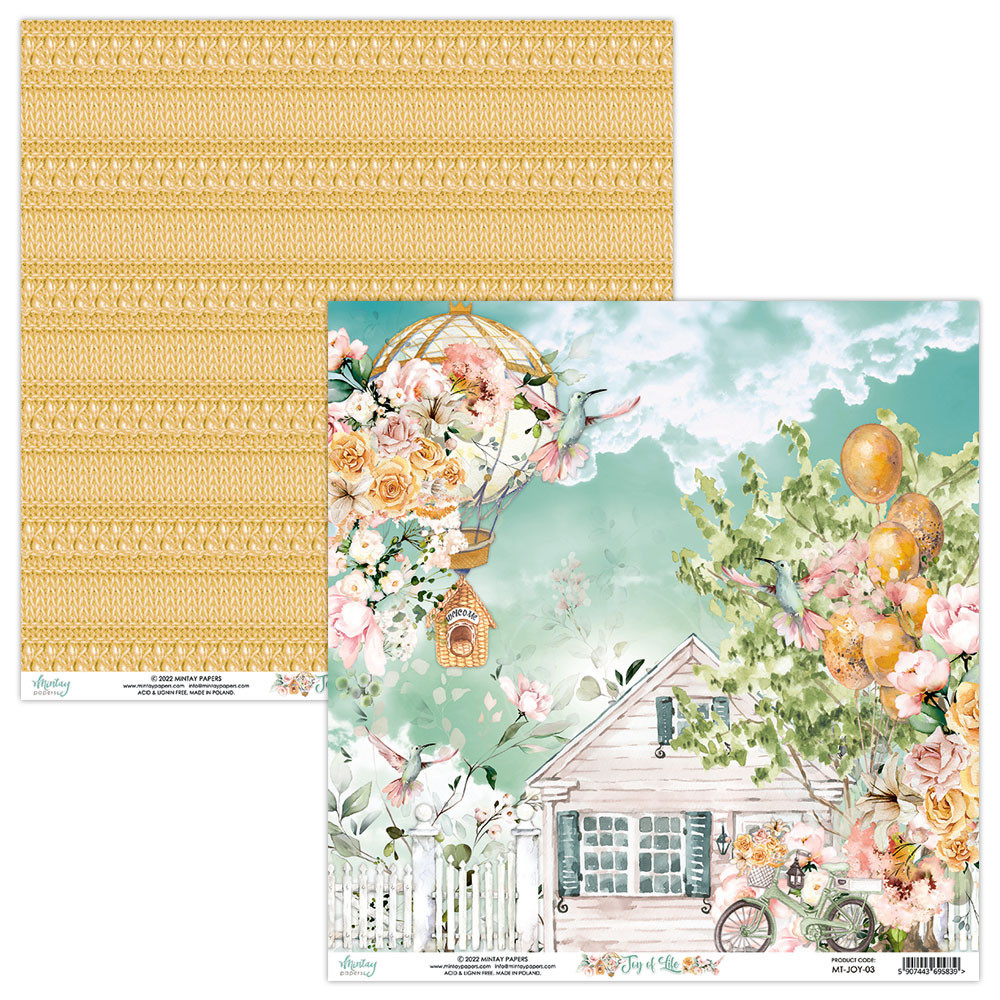 Zestaw papierów do scrapbookingu 30,5 x 30,5 cm - Mintay - Joy of Life
