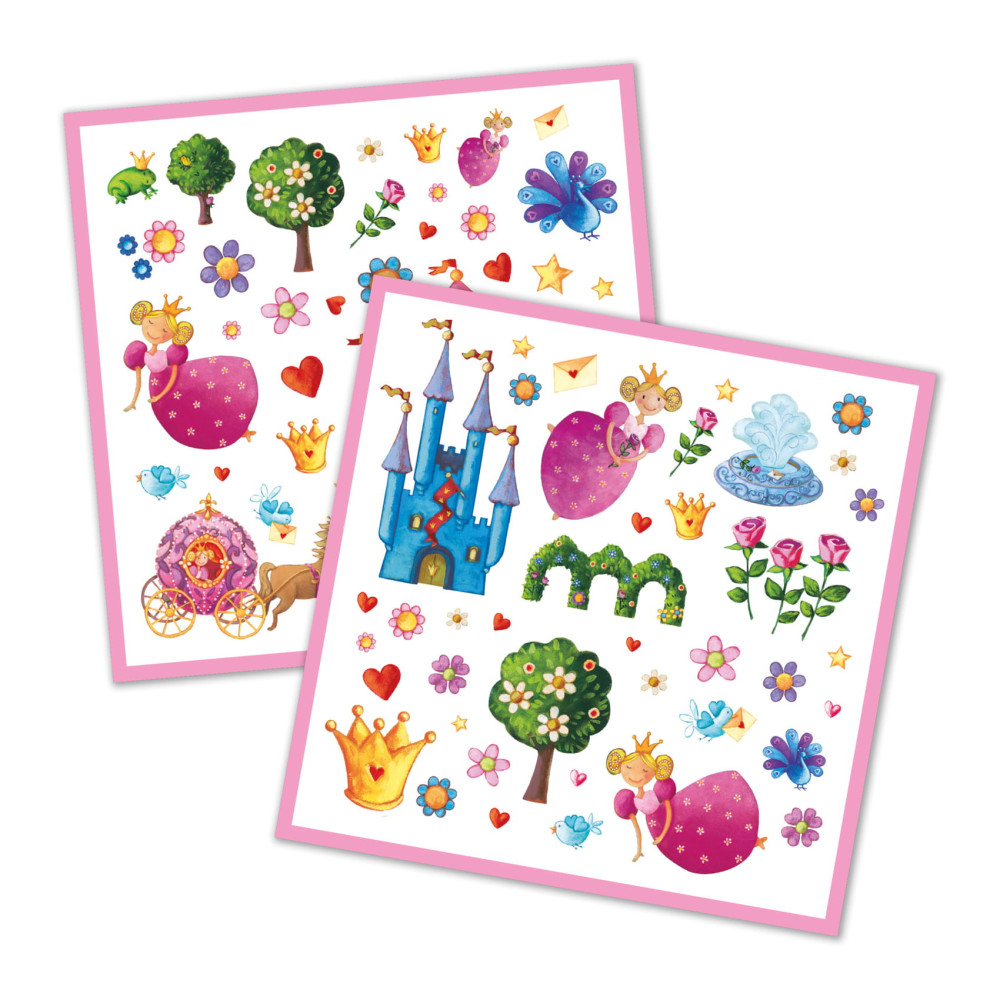 Set of stickers Princess - Djeco - 160 pcs.