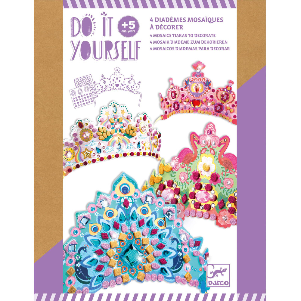 Do it yourself, mosaic tiaras to decorate - Djeco