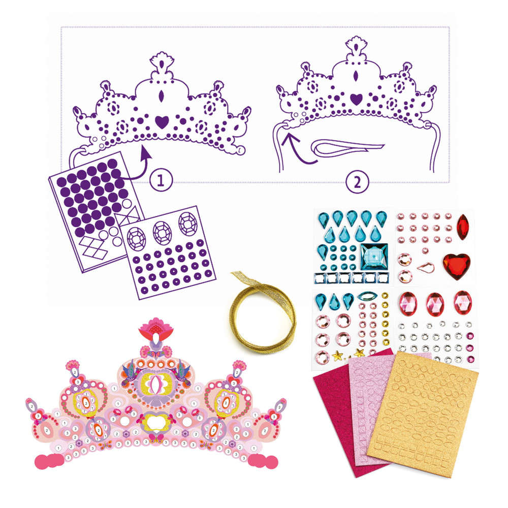 Do it yourself, mosaic tiaras to decorate - Djeco