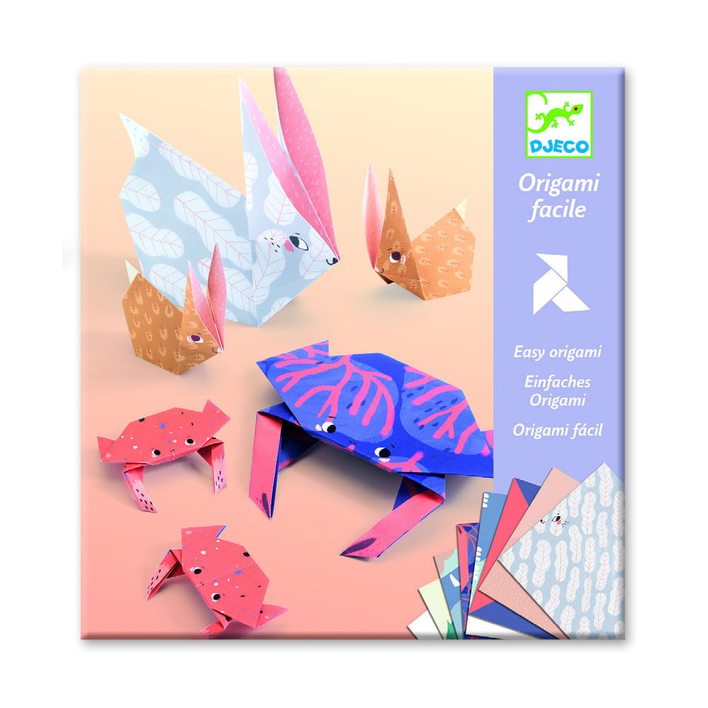 Set for origami - Djeco - Family, 28 pcs.