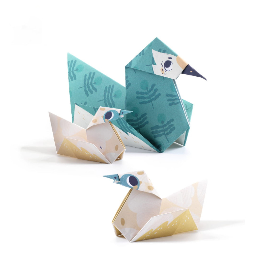 Set for origami - Djeco - Family, 28 pcs.