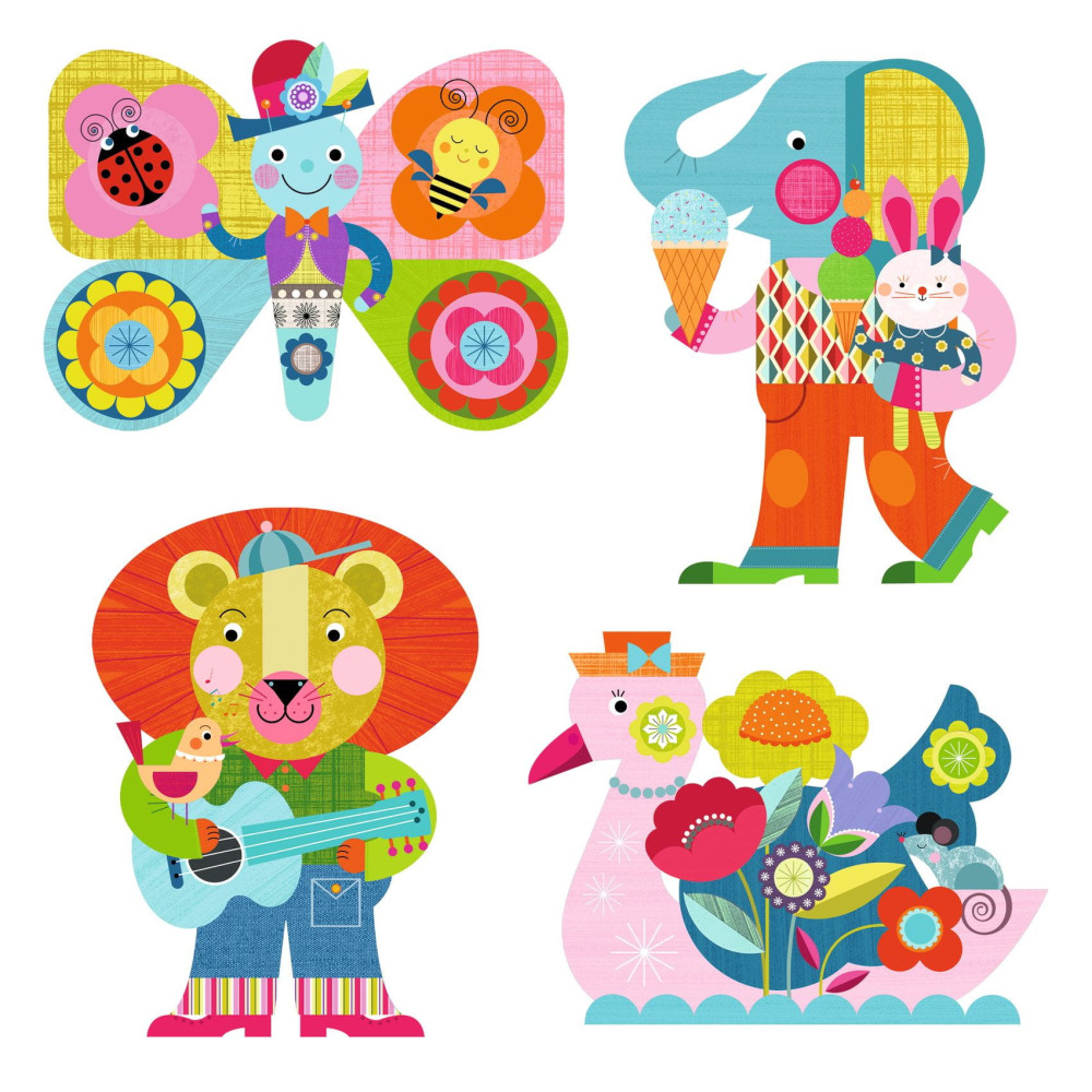 Water coloring book - Djeco - Colorful Animals