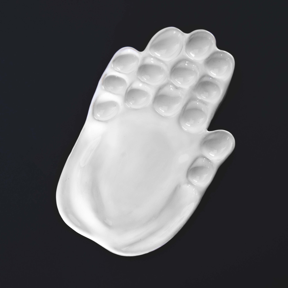 Porcelain painting palette - Kajolika - Hand, 10 x 17 cm