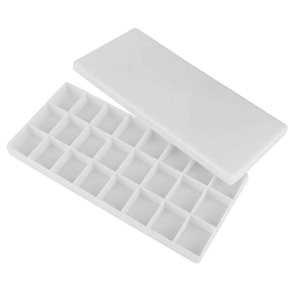 Rectangular box paint palette - Simply Crafting - white, 10,5 x 22 cm