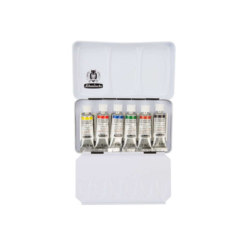 Zestaw farb akwarelowych Horadam Aquarell - Schmincke - 6 x 5 ml
