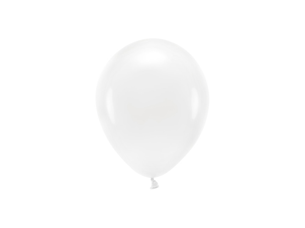 Balony lateksowe Eco, pastelowe - białe, 26 cm, 10 szt.