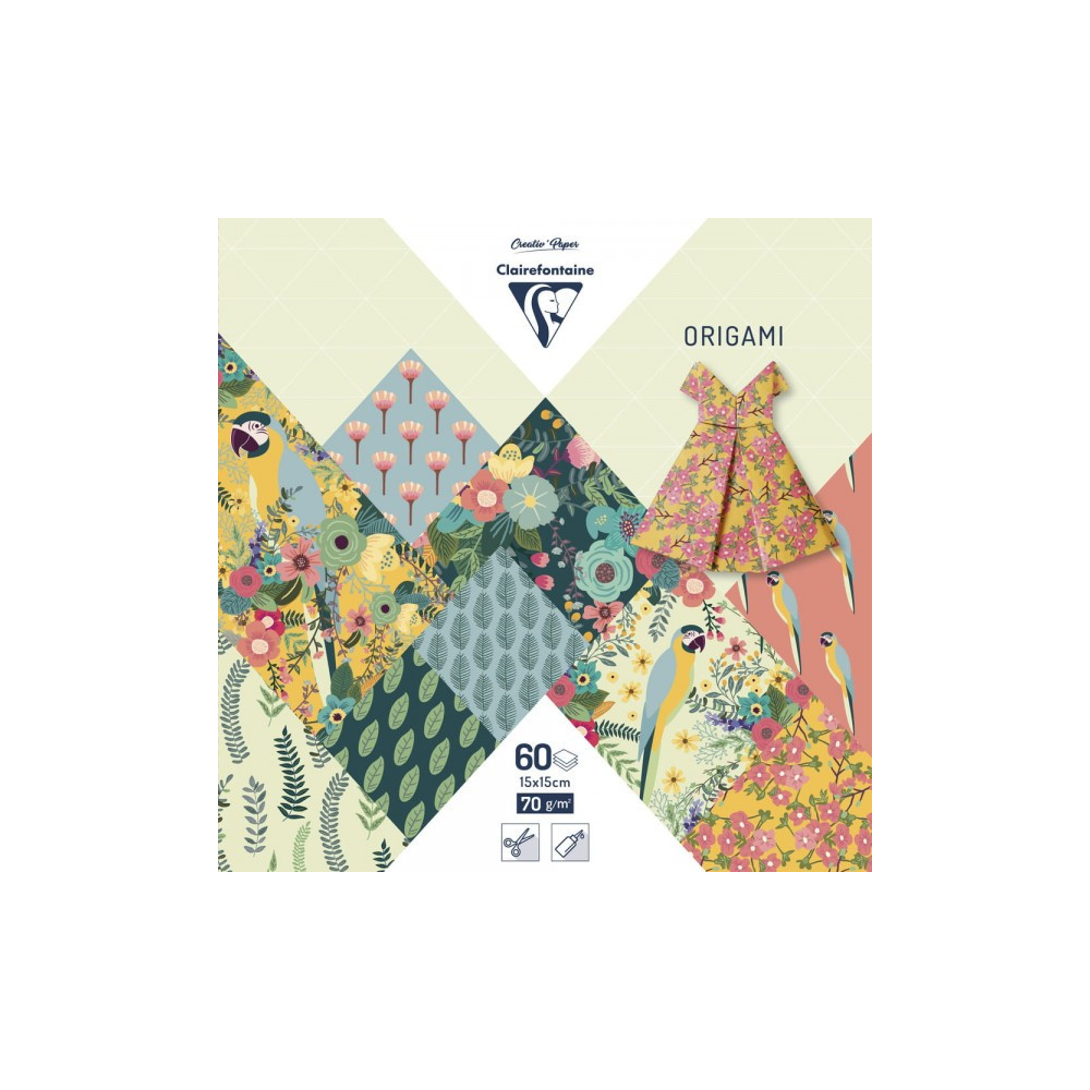 Origami paper Kiribati - Clairefontaine - 70 g, 60 sheets