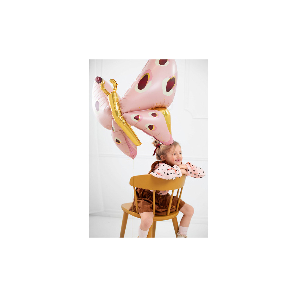 Foil balloon Butterfly - pink, 120 x 87 cm