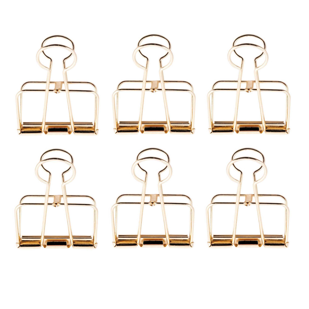 Office binder clips - Rico Design - gold, 19 mm, 6 pcs.