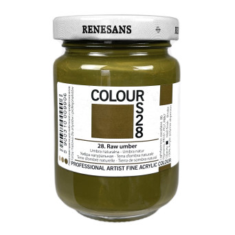 Acrylic paint Colours - Renesans - 28, Raw Umber, 125 ml