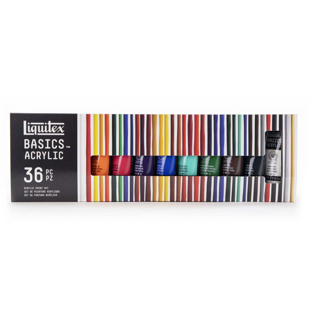Set of Basics Acrylic paints - Liquitex - 36 colors x 22 ml