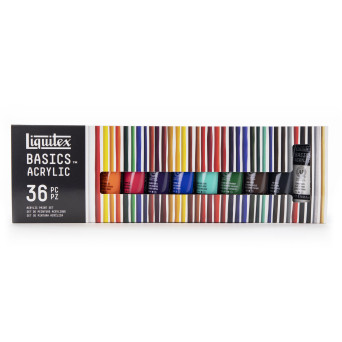Zestaw farb akrylowych Basics Acrylic - Liquitex - 36 kolorów x 22 ml