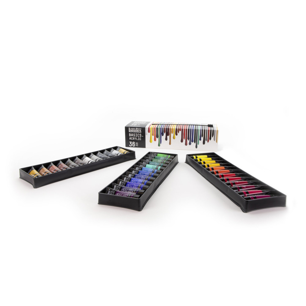 Set of Basics Acrylic paints - Liquitex - 36 colors x 22 ml