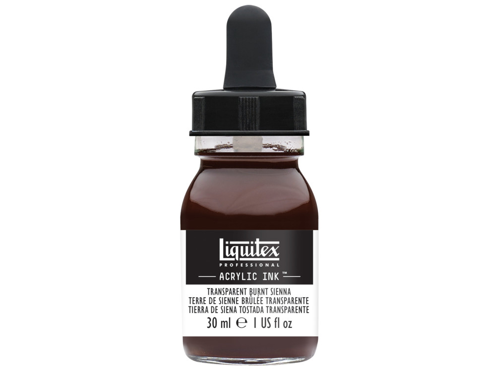 Professional Acrylic ink - Liquitex - Transparent Burnt Sienna, 30 ml