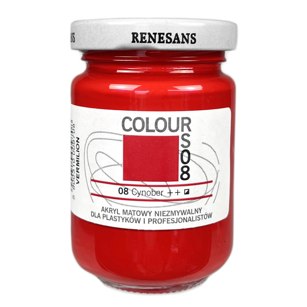 Farba akrylowa Colours - Renesans - 08, vermilion, 125 ml
