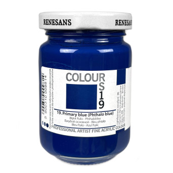 Farba akrylowa Colours - Renesans - 19, primary blue, 125 ml