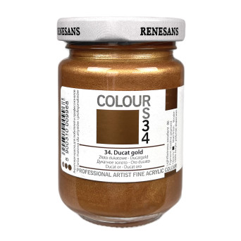 Farba akrylowa Colours - Renesans - 34, ducat gold, 125 ml