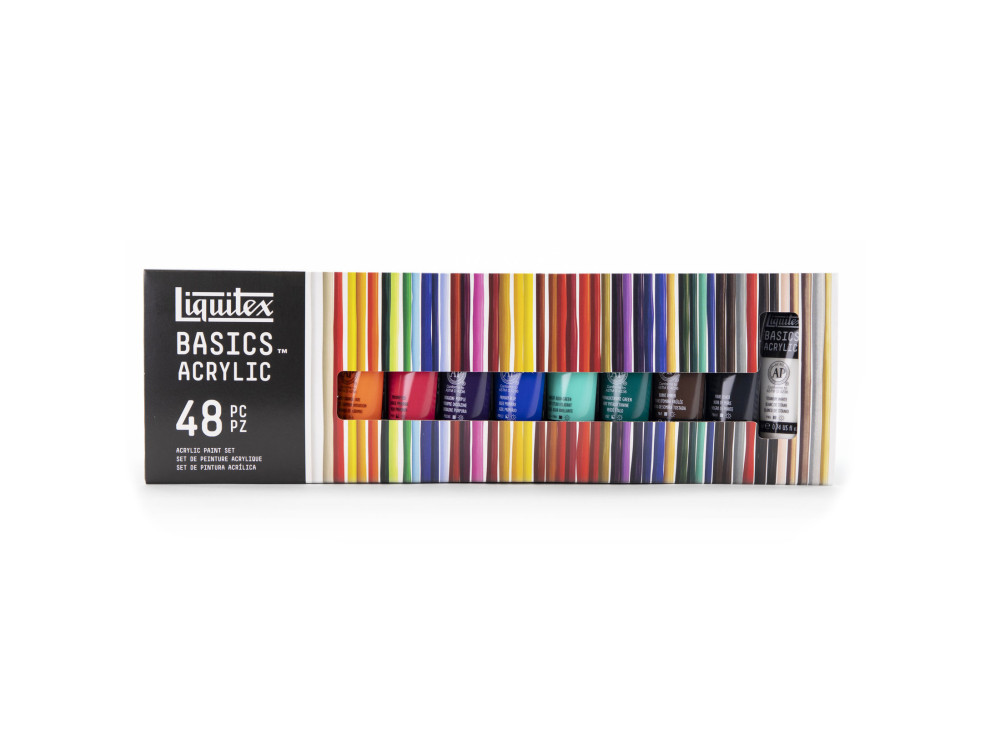 Zestaw farb akrylowych Basics Acrylic - Liquitex - 48 kolorów x 22 ml