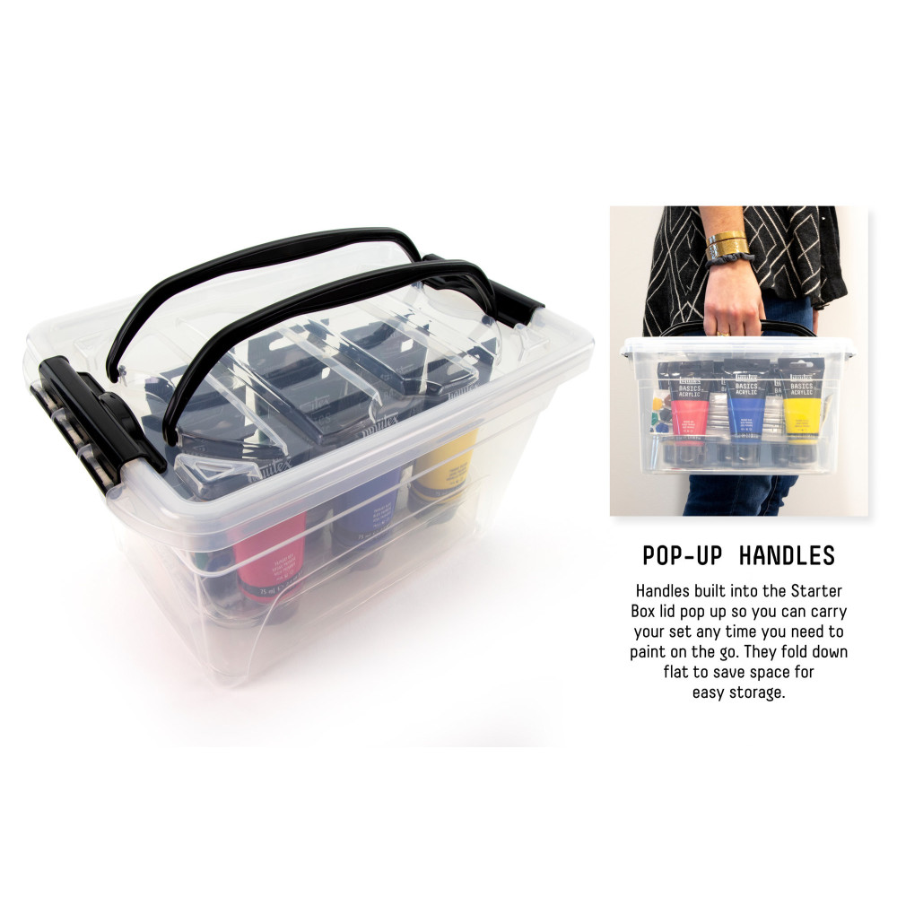 Starter Box Set of Basics Acrylic paints - Liquitex - 8 colors