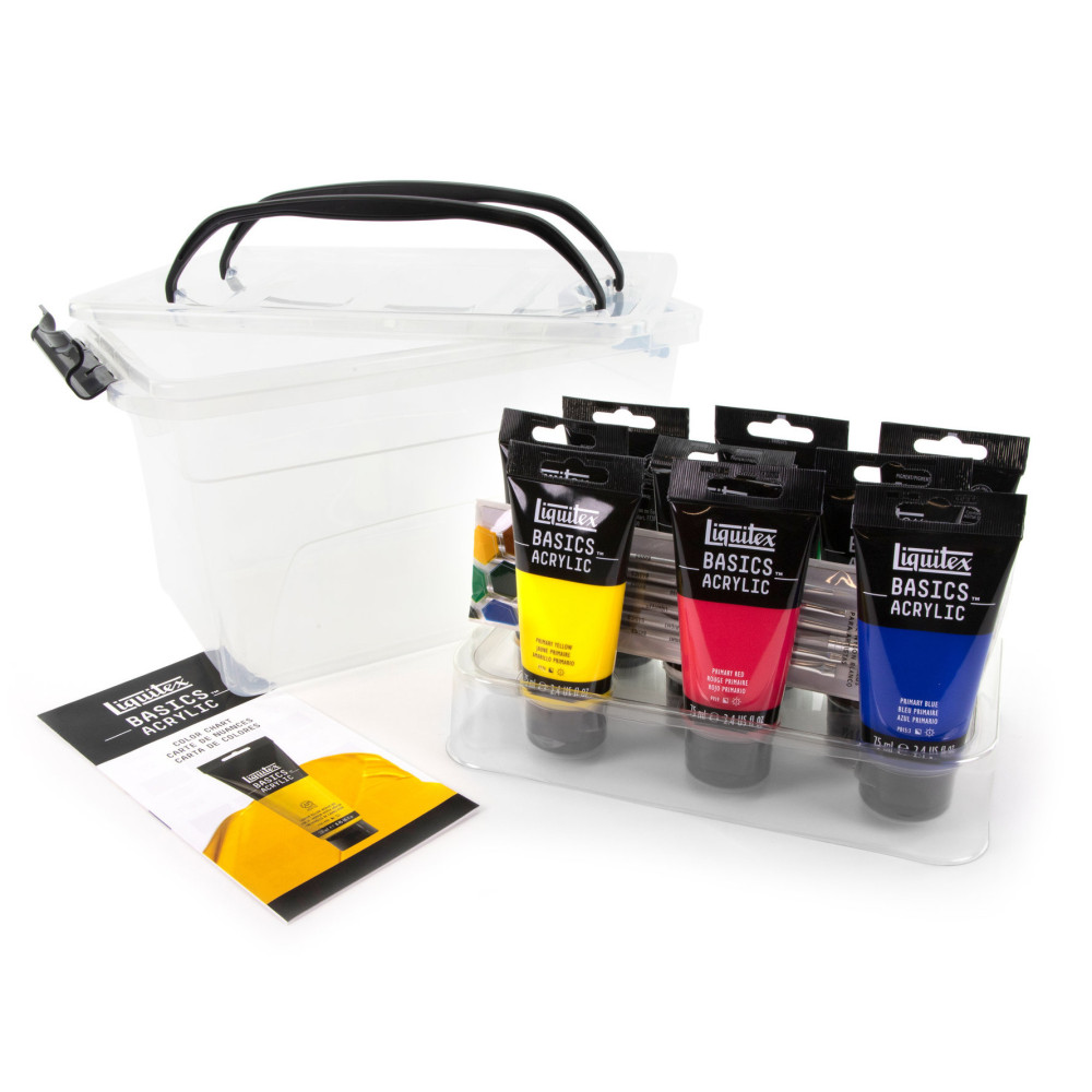 Zestaw farb akrylowych Basics Acrylic Starter Box - Liquitex - 8 kolorów