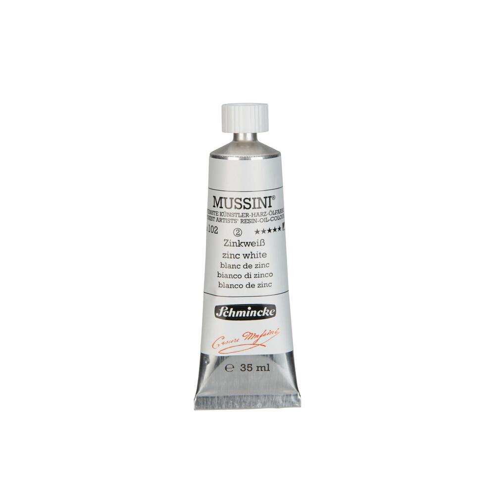 Farba olejna Mussini - Schmincke - 102, Zinc White, 35 ml