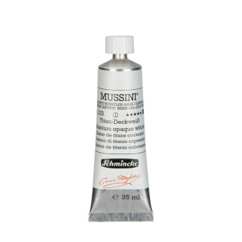 Mussini resin-oil paints - Schmincke - 103, Titanium Opaque White, 35 ml