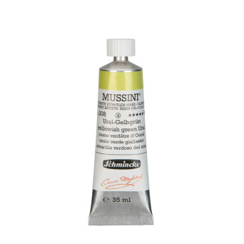 Mussini resin-oil paints - Schmincke - 208, Yellowish Green Ural, 35 ml