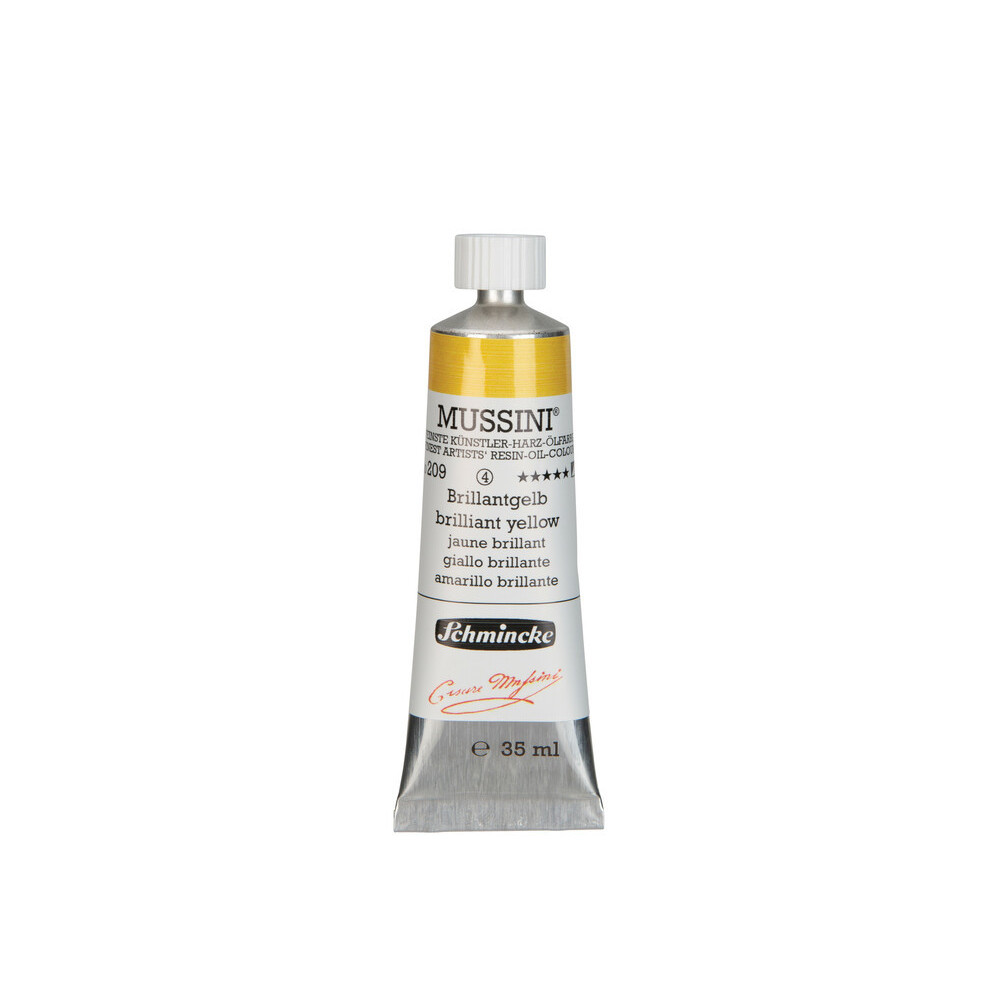 Mussini resin-oil paints - Schmincke - 209, Brilliant Yellow, 35 ml