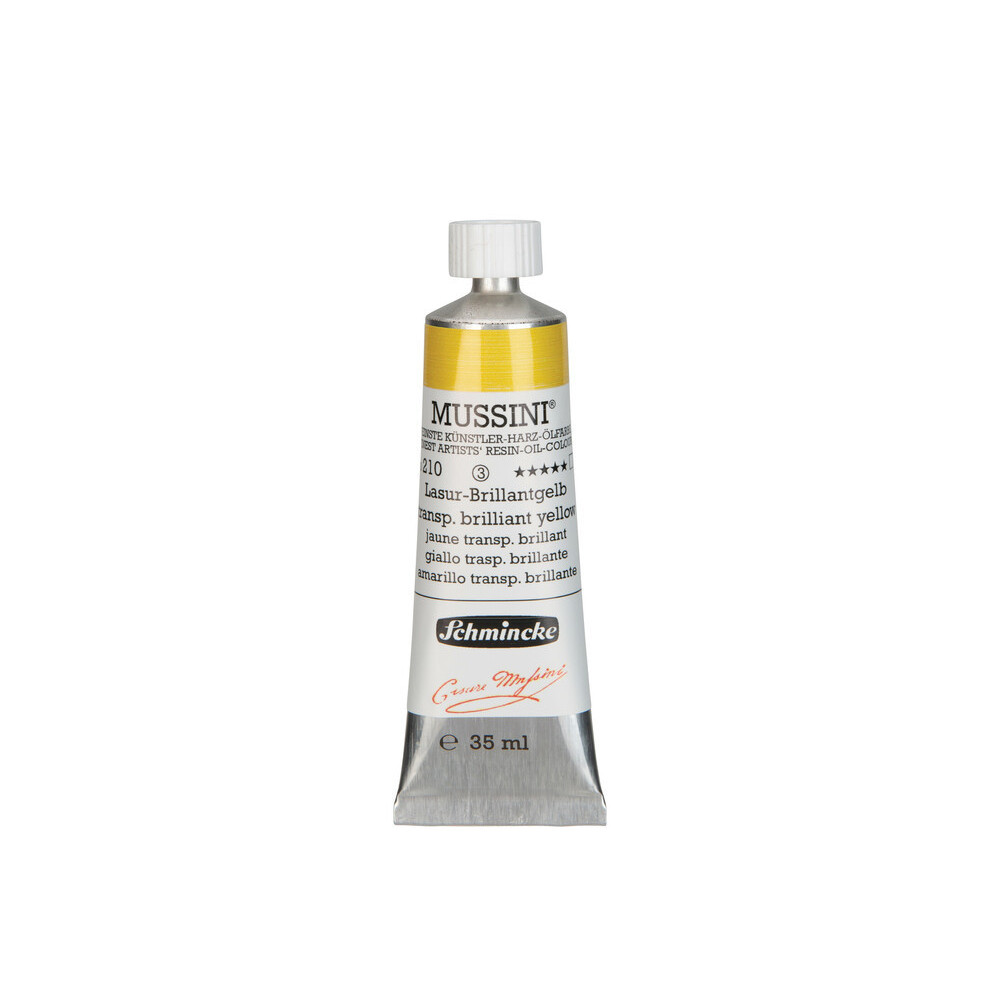 Farba olejna Mussini - Schmincke - 210, Transparent Yellow Brilliant, 35 ml