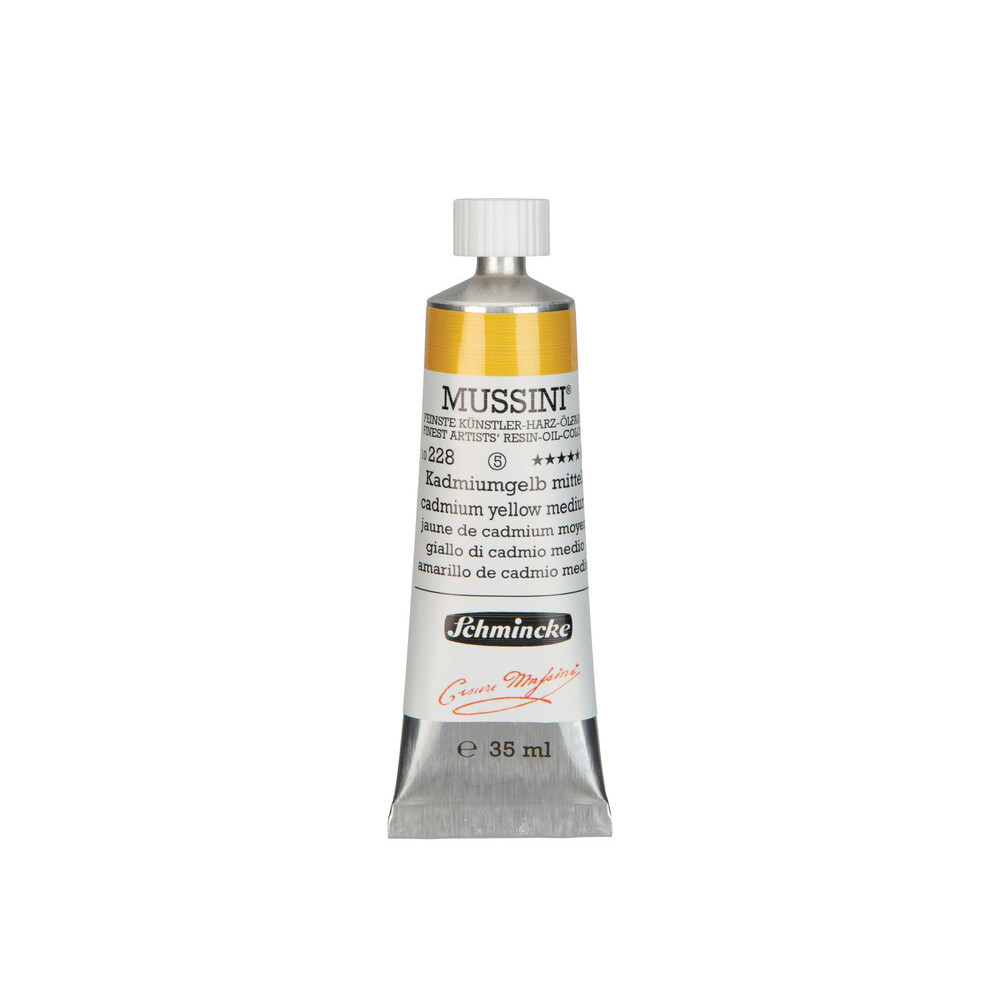 Mussini resin-oil paints - Schmincke - 228, Cadmium Yellow Medium, 35 ml