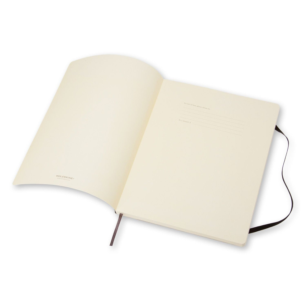 Notatnik gładki XL - Moleskine - czarny miękka okładka