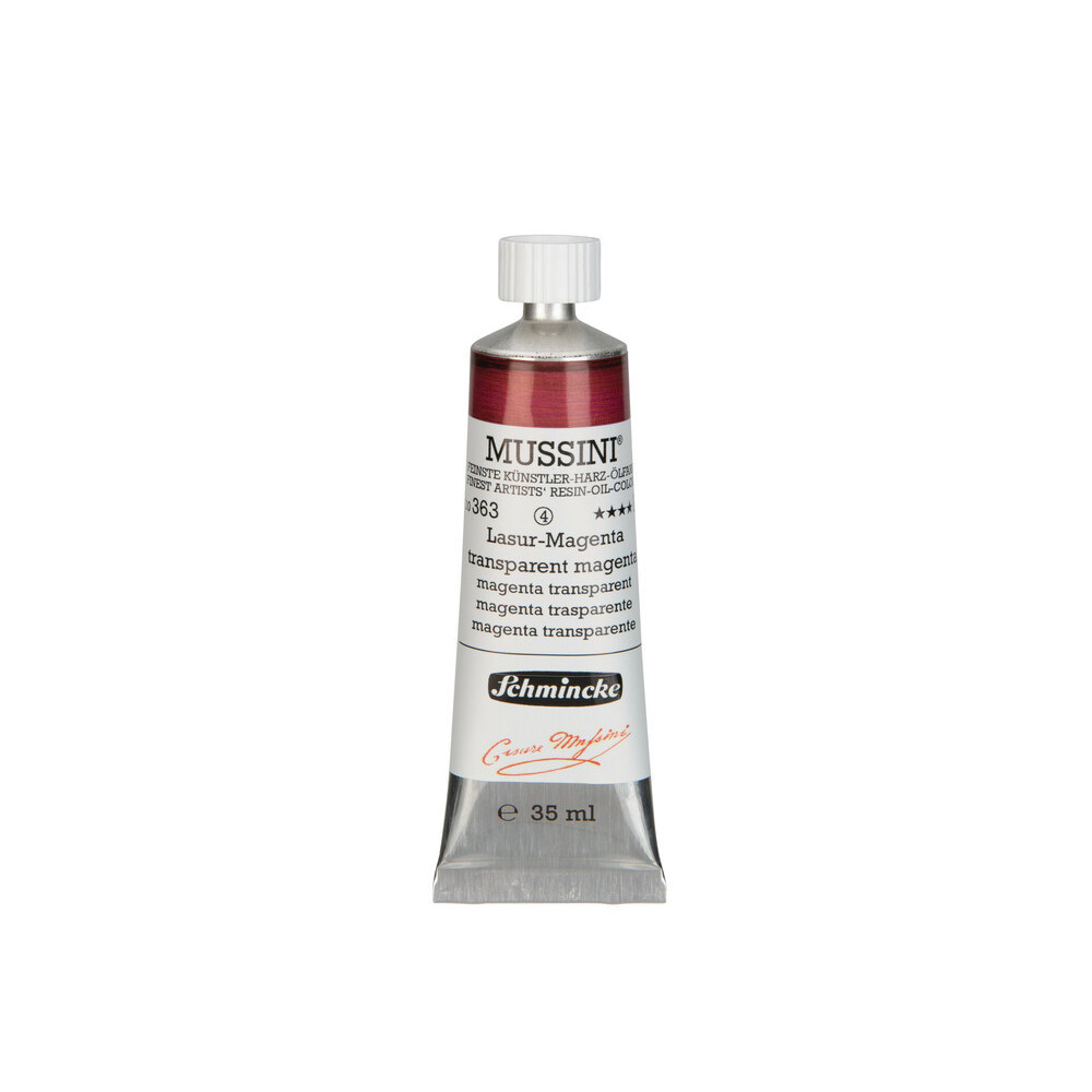 Mussini resin-oil paints - Schmincke - 363, Transparent Magenta, 35 ml