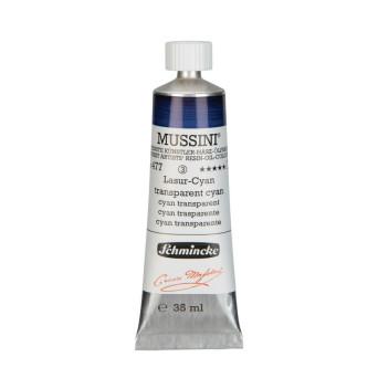 Farba olejna Mussini - Schmincke - 477, Transparent Cyan, 35 ml