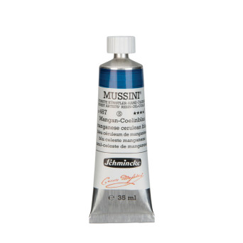 Mussini resin-oil paints - Schmincke - 487, Manganese Cerulean Blue, 35 ml