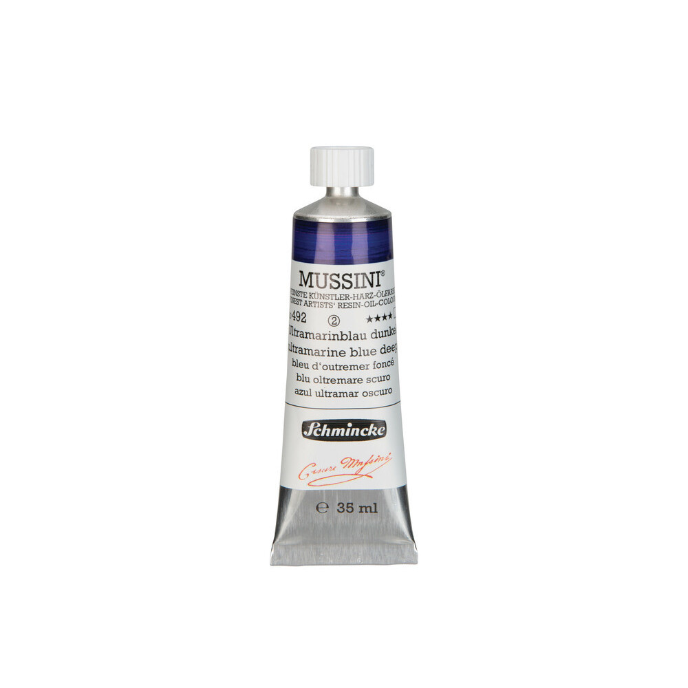 Mussini resin-oil paints - Schmincke - 492, Ultramarine Blue Deep, 35 ml