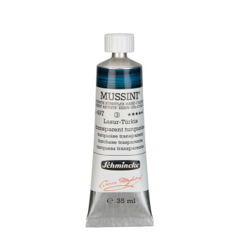 Mussini resin-oil paints - Schmincke - 497, Transparent Turquoise, 35 ml
