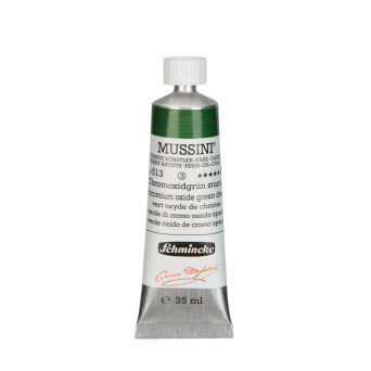 Mussini resin-oil paints - Schmincke - 513, Chromium Oxide Green Deep, 35 ml